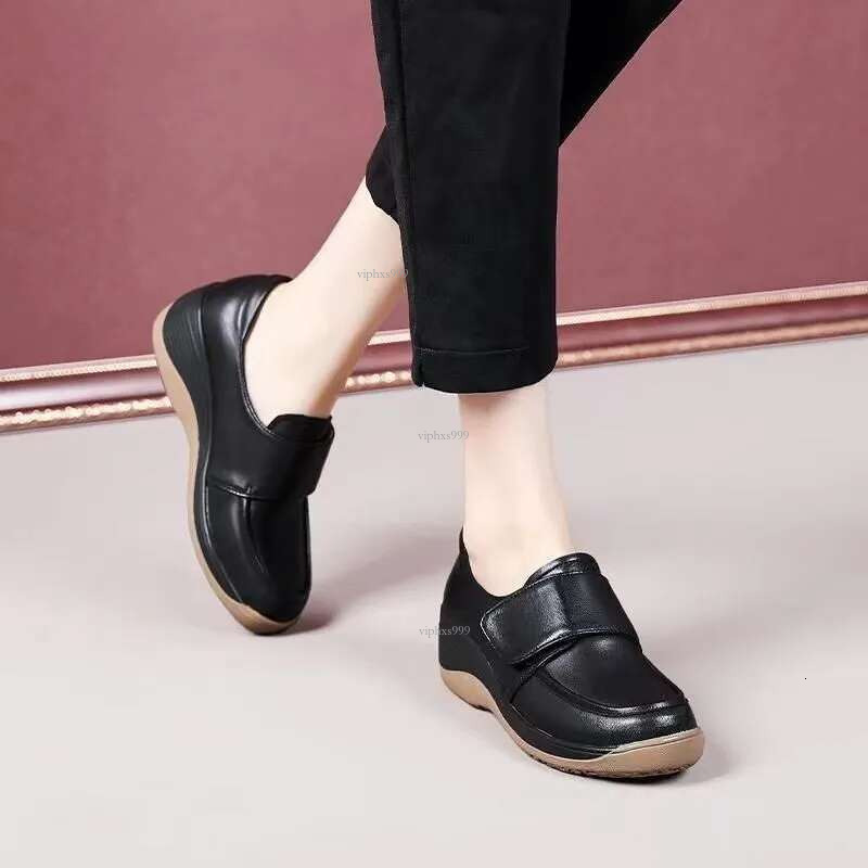 New Free Shipping Designer Shoes Designerspring And Genuine Leather Women's Thick Soled Shoes Sole Soft Surface Comfortable Casual Wear Resistant