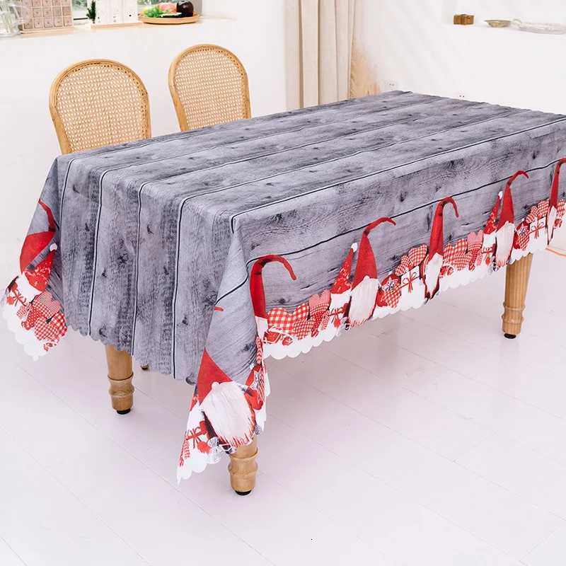 Christmas 140180cm Christmas Tablecloth Table Cover Decorative Ornament New Year Home Party Desktop Foldable Tablecloth Navidad Decor Y251113