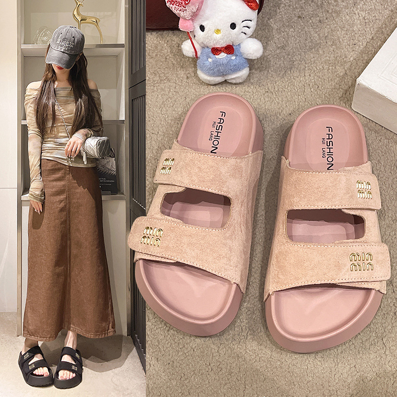 2025 Summer New Style Thick Sole Letter slipper for womens Designer Hot Selling Outdoor Beach Slides Versatile Size 34-39