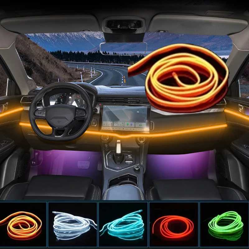 Waterproof Car Interior LED Lights 1M/3M/5M USB Neon Strip for Vehicle Decoration Flexible DIY Ambient Glow with Strong Adhesive W251112