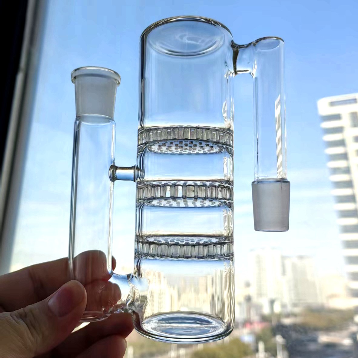 Matrix Perc Ashcatchers for Hookah Bongs Honeycomb Showerhead Glass Pipes Recycler Water Ice Catcher Smoking Accessories