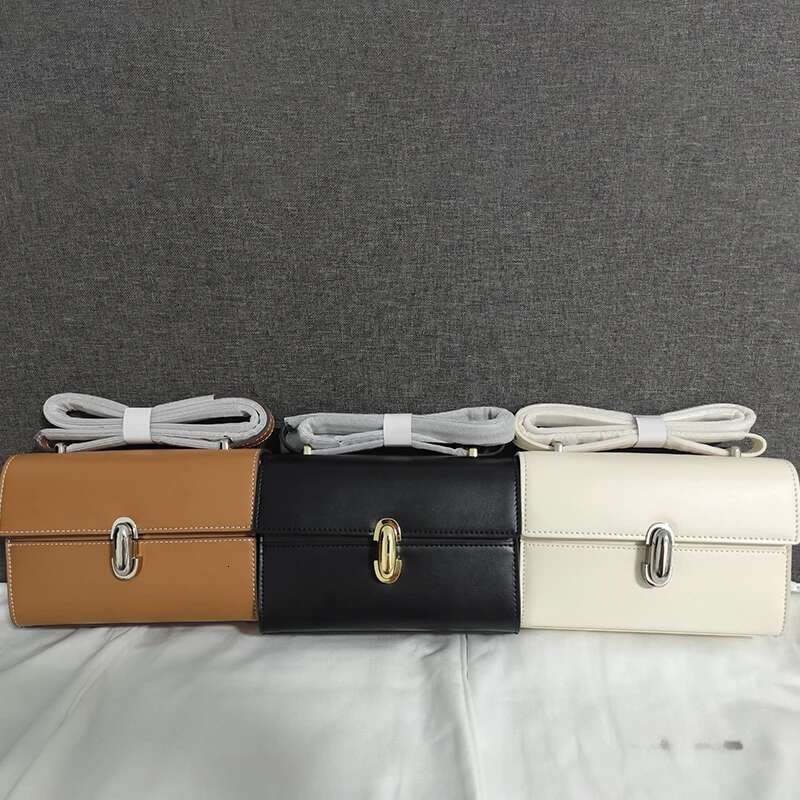 SAVETTE Brand Genuine Leather Symmetry 19 New Shoulder Women's Simple Handbag Small Square Bag Baguette Row Tote Bags 251113