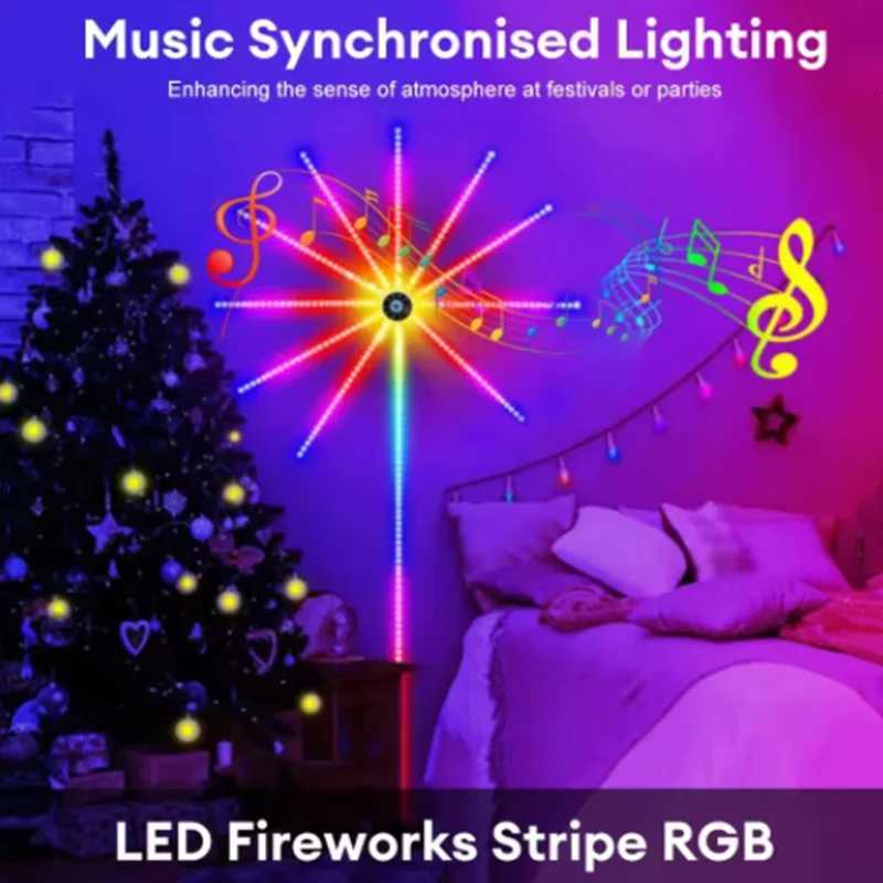 Smart LED String Lights USB 5V RGBIC Strip Lights for Festival Wedding Christmas Party Decor Music Sync Dream Meteor Lamp W251112