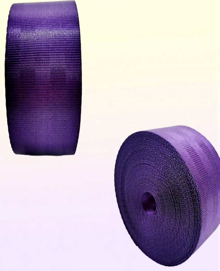 Auto Purple 191 Meters Strengthen Seat Belt Webbing Fabric Racing Car Modified Safety Belts Harness Straps Standard Certified web