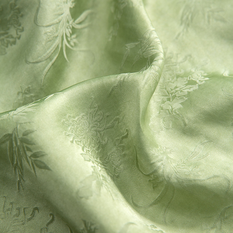 S099 High-end Plant-dyed Silk Jacquard Dress