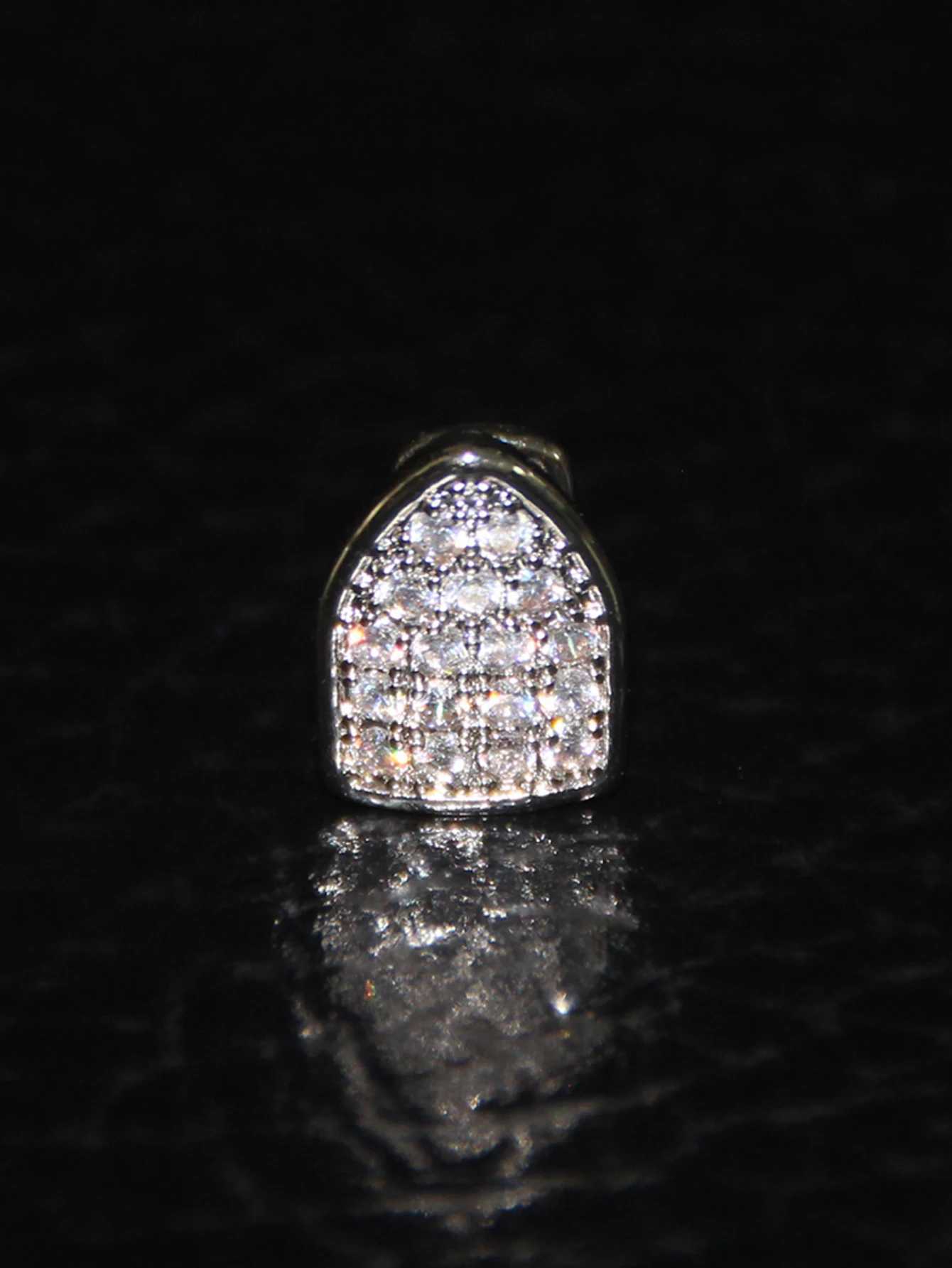 1 full zirconia inlaid tooth decoration hip-hop style single tooth date party teeth can be worn by both men and womenXJ250412