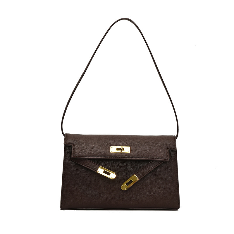 2025S Designer Women S Bag Light Luxury Texture Handbag Women S New Kelly Simple And Versatile Commuting Small Square Bag Single Shoulder Armpit Bag