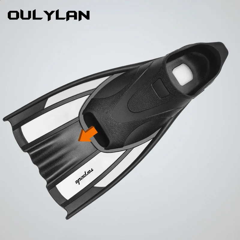 Oulylan Swimming Diving Fins Rubber Snorkeling Professional Flexible Comfort Non-Slip Swim Flippers Water Sports Beach Shoes 250411