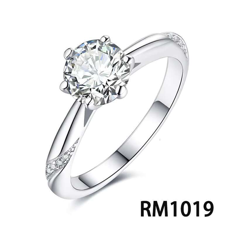 Starsgem D Color Moissanite Diamond Woman Sterling Silver 925 Rings Ready to Ship