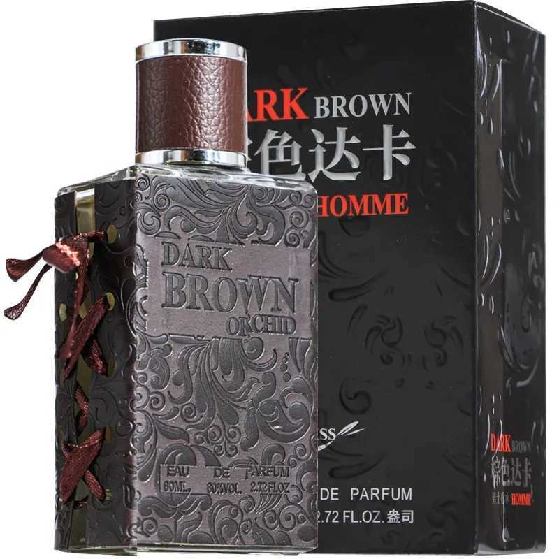 80ml DARK BROWN ORCHID EAU DE PARFUM Retro Gentleman Whiskey Pheromone Perfume Glamour Fragrance Body Spray for Men WomenT251113