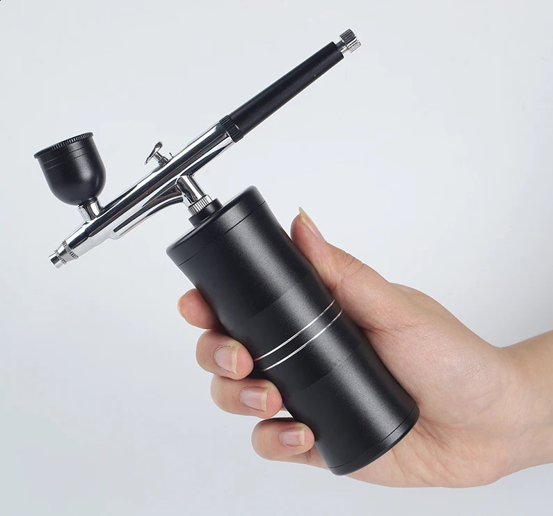 Portable Rechargeable Wireless Airbrush With Compressor Single Action Spray Gun For Face Beauty Nail Art Tattoo Craft Cake Paint 250409