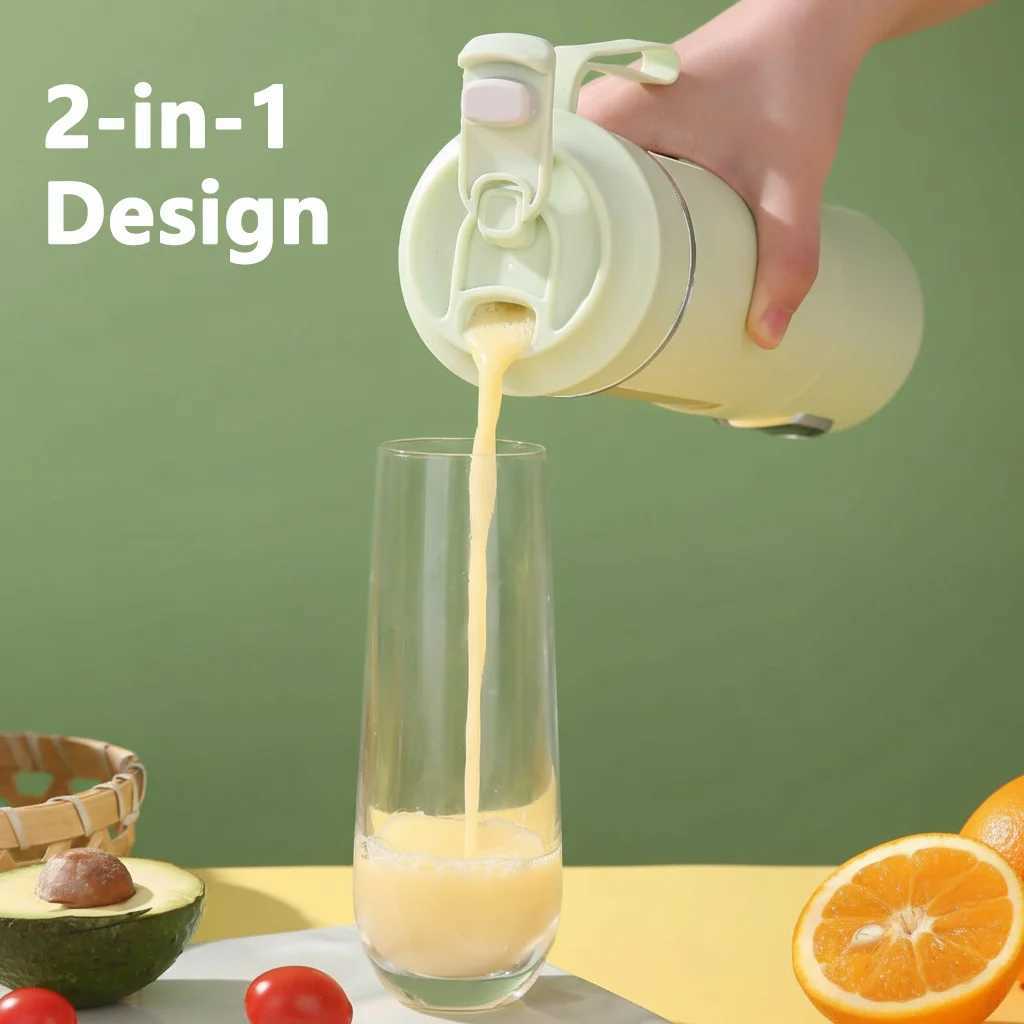 New 530ml Portable Juicer Wireless USB Charging Crushed Ice Electric Juicing 12 Blade 4 Gears 74V Mini Fresh Juice Blender C251113