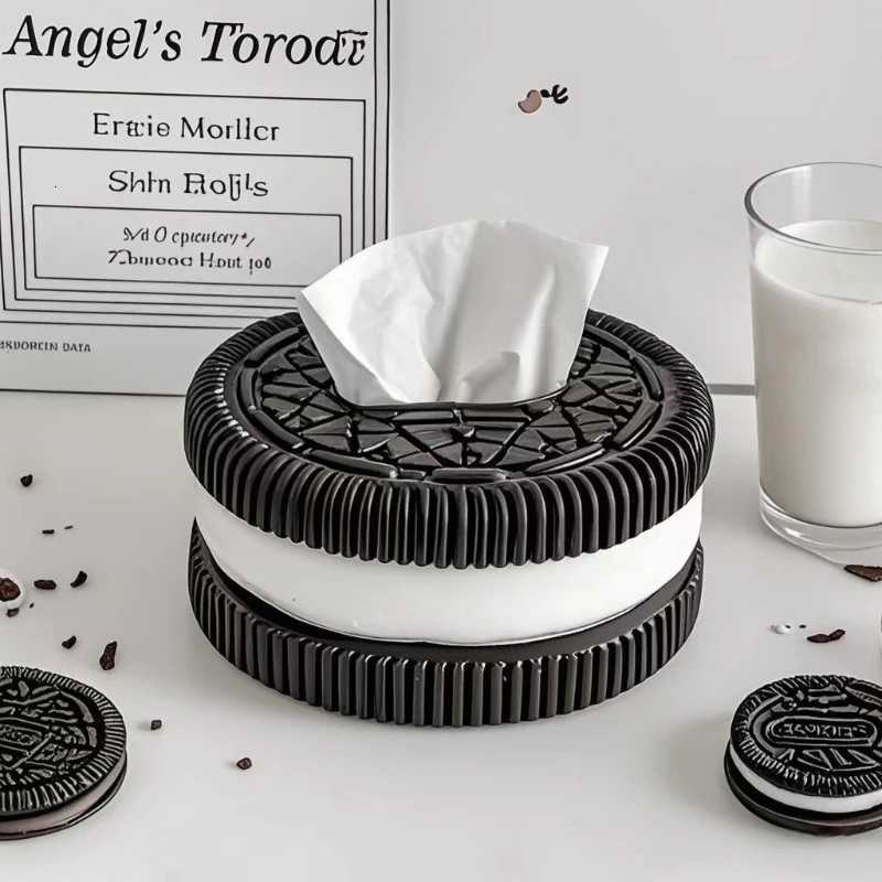 Creative Minimalist Oreo Pl-Out Paper Box He Living Ro Bedro Desktop Premium Tissue Box Decor Elegant and Practical Y251112