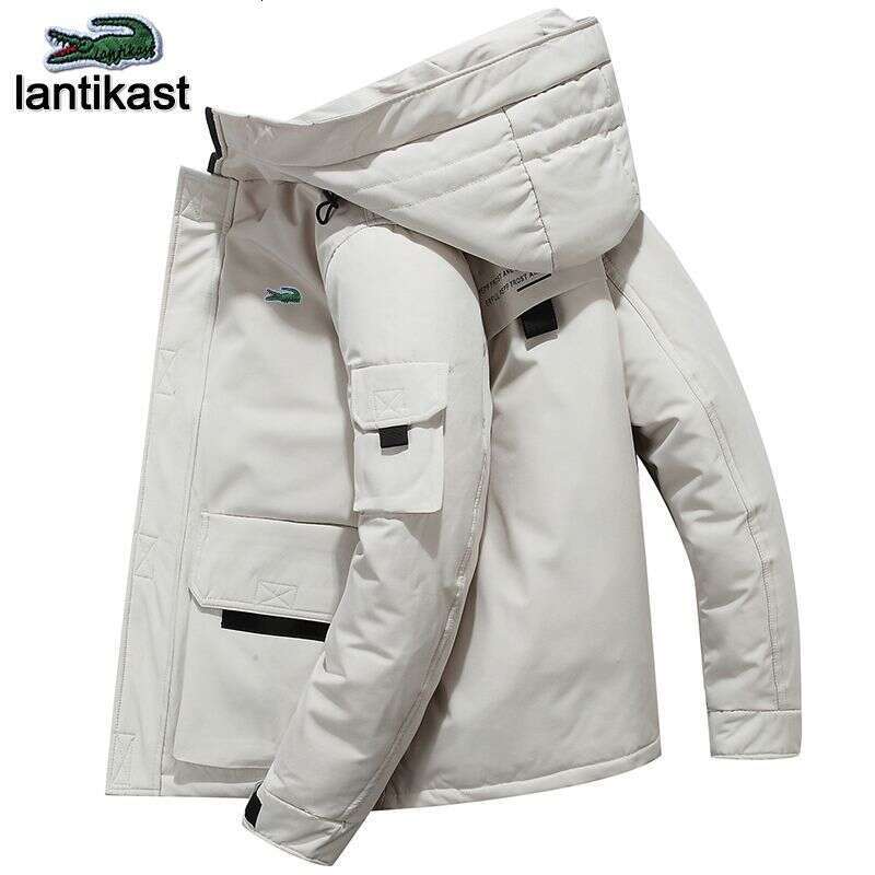 Noble Crocodile Down Jacket for Men LANTI KAST Winter 2025 New Trendy Brand Ins Thickened Cotton designer hoodie Coat with Hood Hong Kong Style Outerw