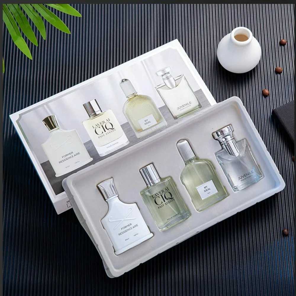 Men Perfume Gift Box 100ml Four Piece Set Lasting Fragrance Body Spray Plant Floral Scent Pheromone Cologne Perfumes Mens GiftsT251113