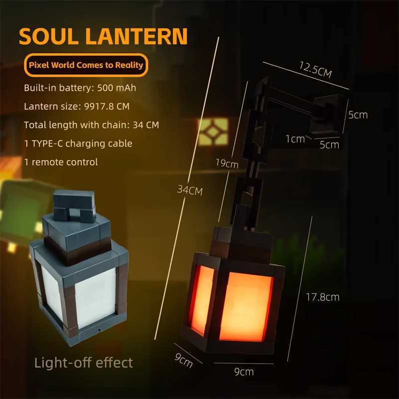 Luminous Lantern Nightlight Rechargeable Game Pixel Light Surrounding ChildrenS Bedroom Atmosphere Light Home Decor Ornament W251112