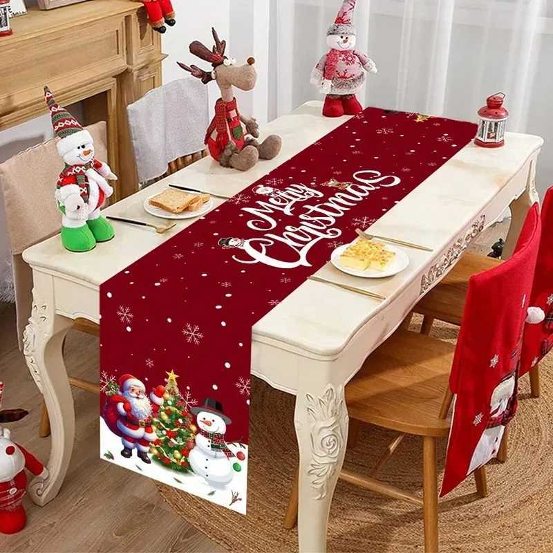 Christmas Santa Claus and Snowman Theme Table Decoration Table Flag Christmas Decoration Home Table Decoration Christmas Party Decoration Y251113