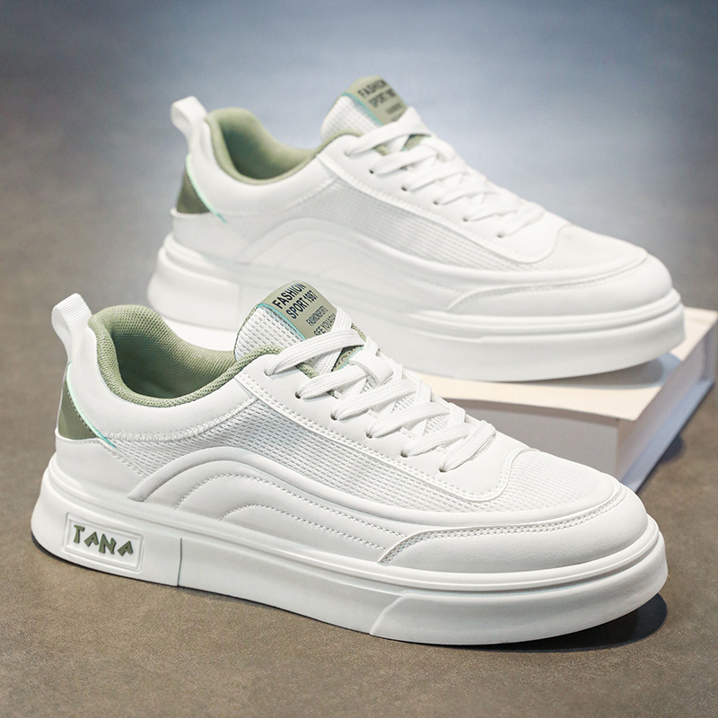 Free Shipping Senior Designer Casual Shoes Men's Sports Shoes Mesh Breathable Fashion Casual White Black