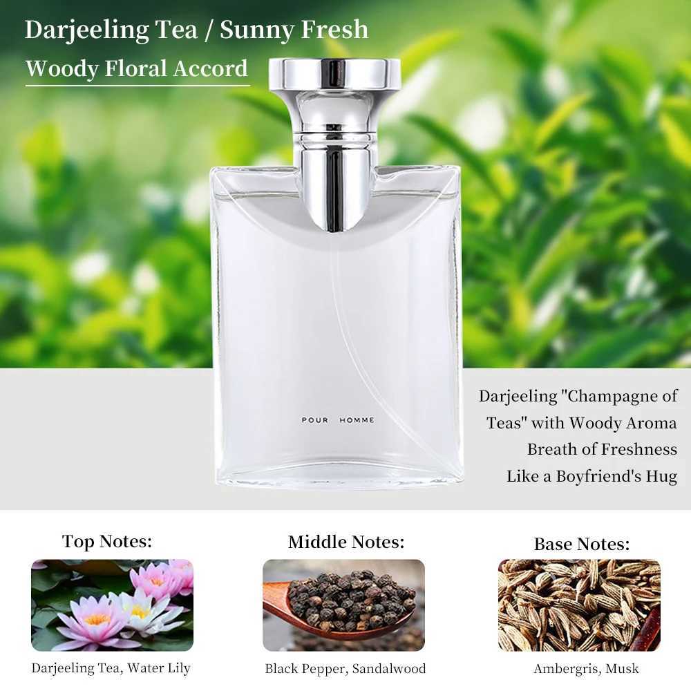 Tea Perfume Unisex Light Fragrance Woody Cologne Perfume Eau De Toilette Fresh White Tea Dating Luxury Fragrance Woman MenT251113