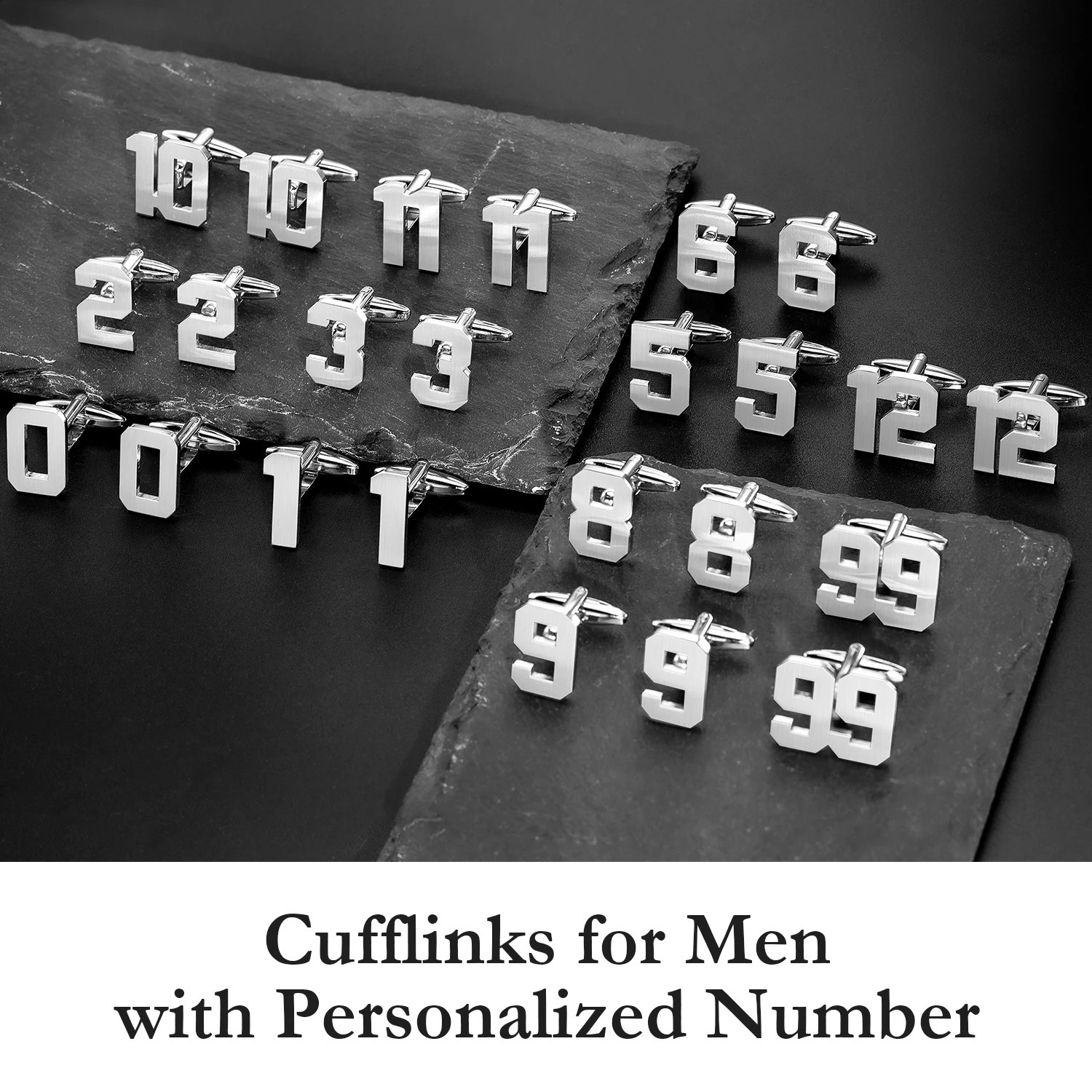 0-30 Mens Digital Cufflinks Personalized Gift Accessories for Men High Quality Mens Sports Number Code Series Cufflinks 250409