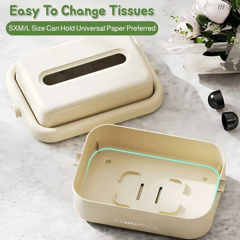 Light Luxury Tissue Box Soft Waterproof Tissue Box Cover Reusable Wet Wipe Box Holder Bathro Kitchen Paper Holder Y251112