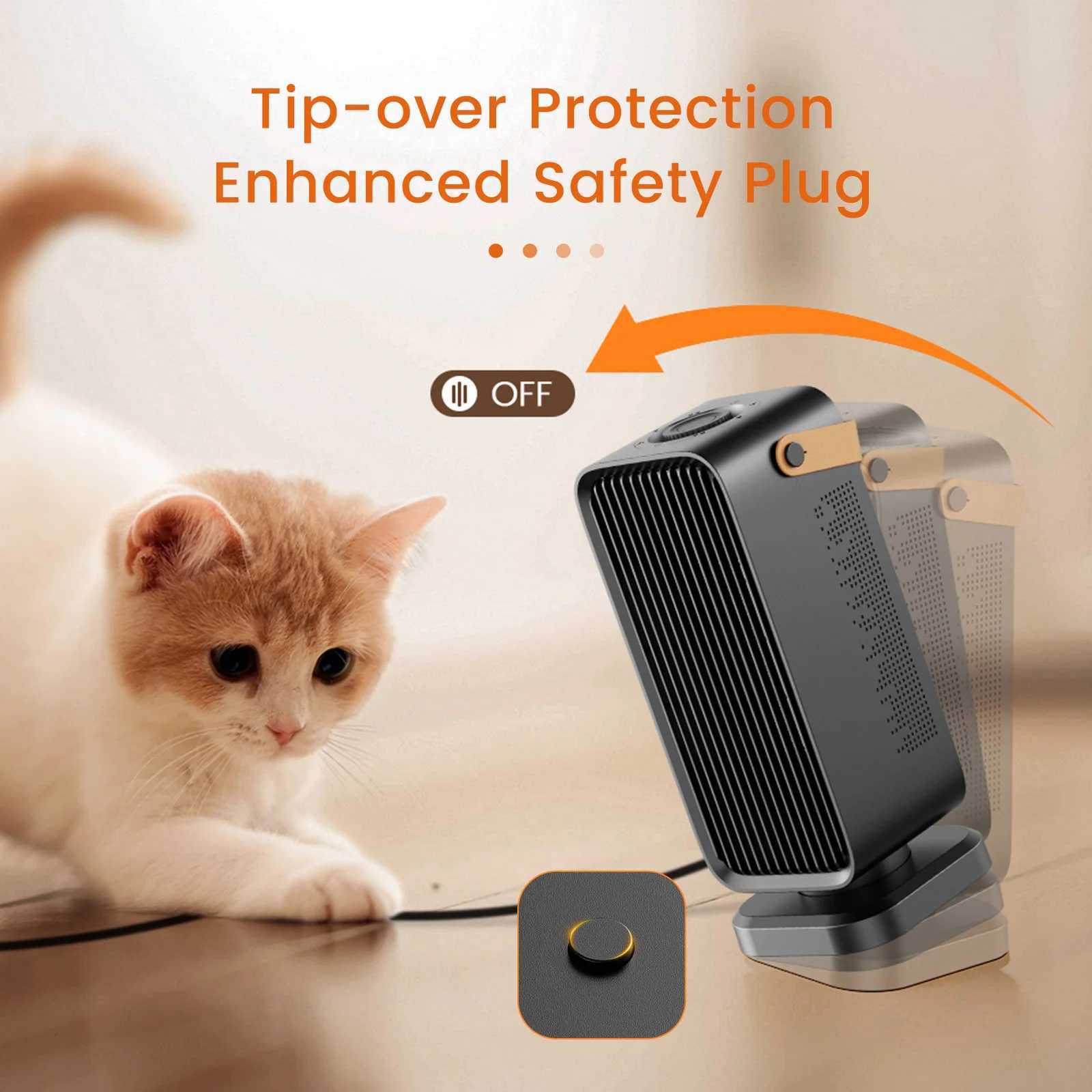 coldSky Heater for Home 1200W Fast Heating with OverheatingTip-Over Protection Portable Electric Heater for Bedroom living Room Y251113