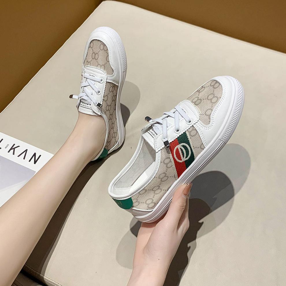 New Arrival Mesh Breathable White Shoes Women 2025 Summer Versatile Flat Casual Board Shoes Size 35-40 Free Shipping