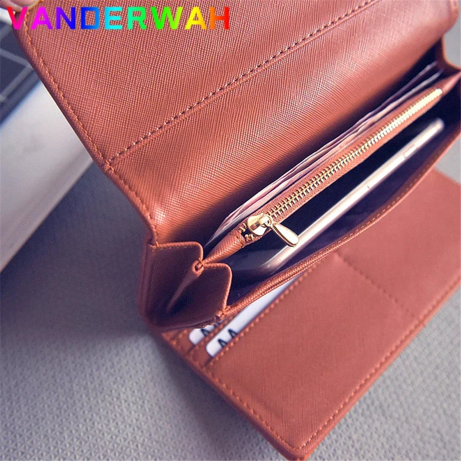 Retro long short money bag high-quality leather wallet retro card holder womens clutch bag party bag mobile phone handbag 250410