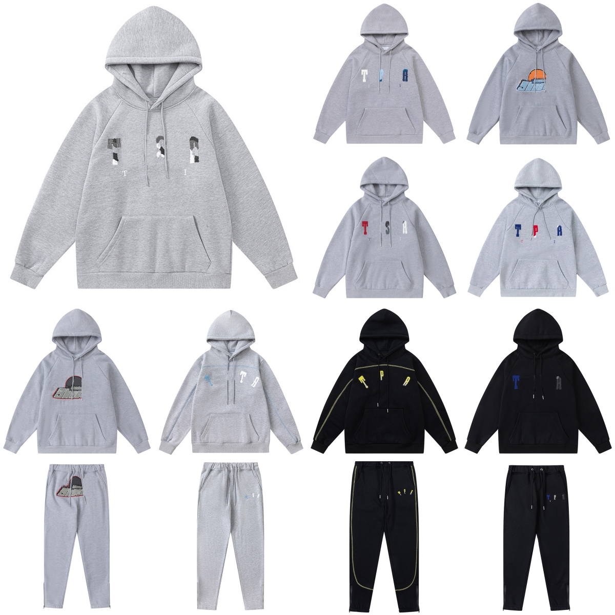 Man tracksuits New embroidery warm women Y2k hoodies letter long sleeve Designer hoody pullover with pants zipper up trousers