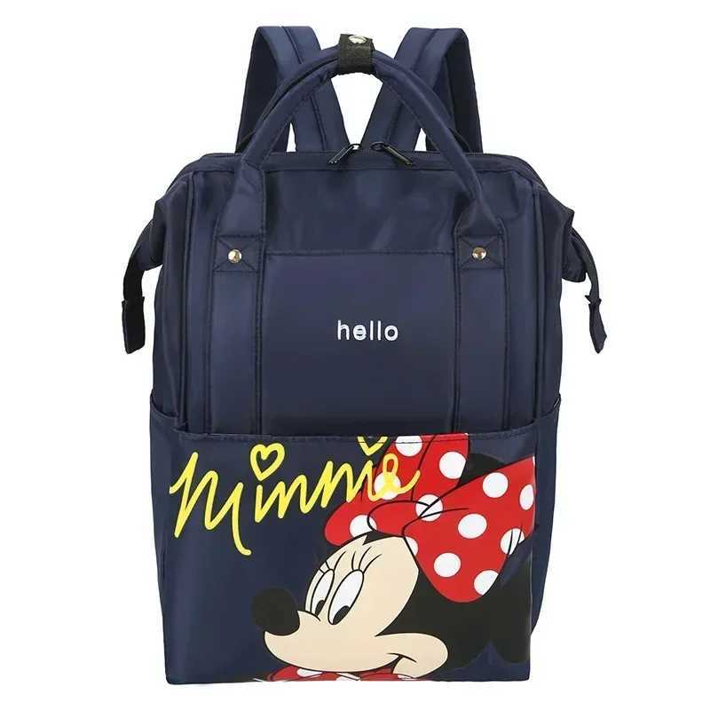 Disney Mickey Mouse Mommy Diaper Bag Multifunctional Backpack Color Contrast Mother Baby Bag Minnie Girl Boy Schoolbag HandbagXJ250412