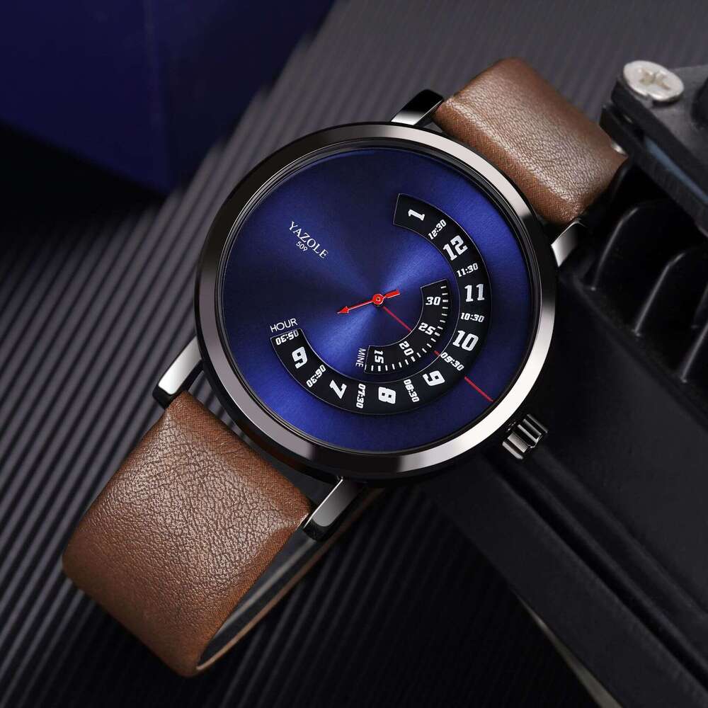 Fashion Turntable Non-Mechanical Quartz Wristwatch Yazole Men's Watch