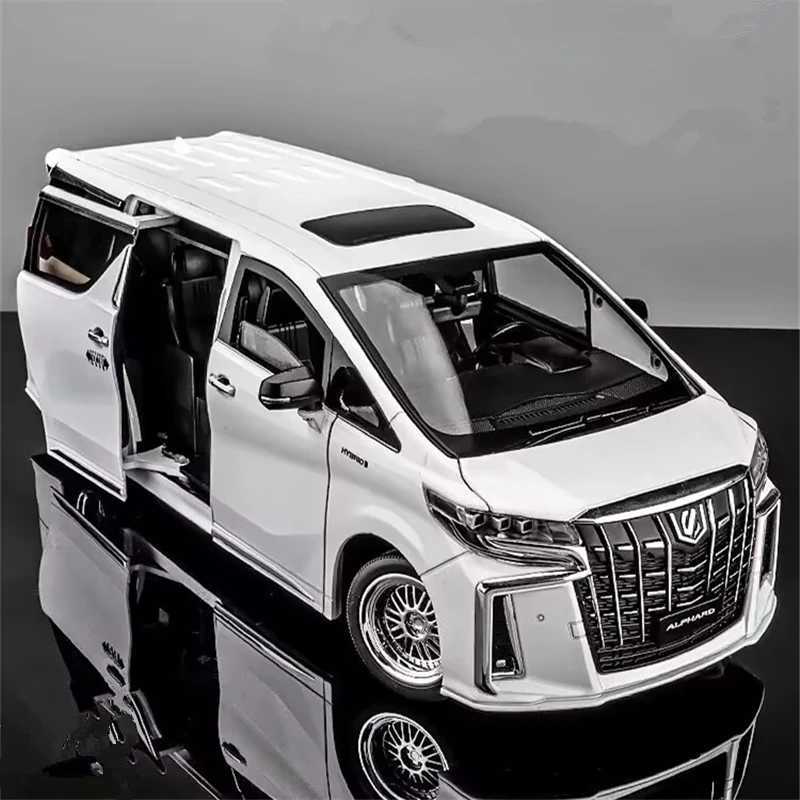 New 1/18 Toyota Alphard MPV Alloy Car Model Diecast Metal Toy Commercial Vehicles Car Model Simulation Sound and Light Kids Gift C251112