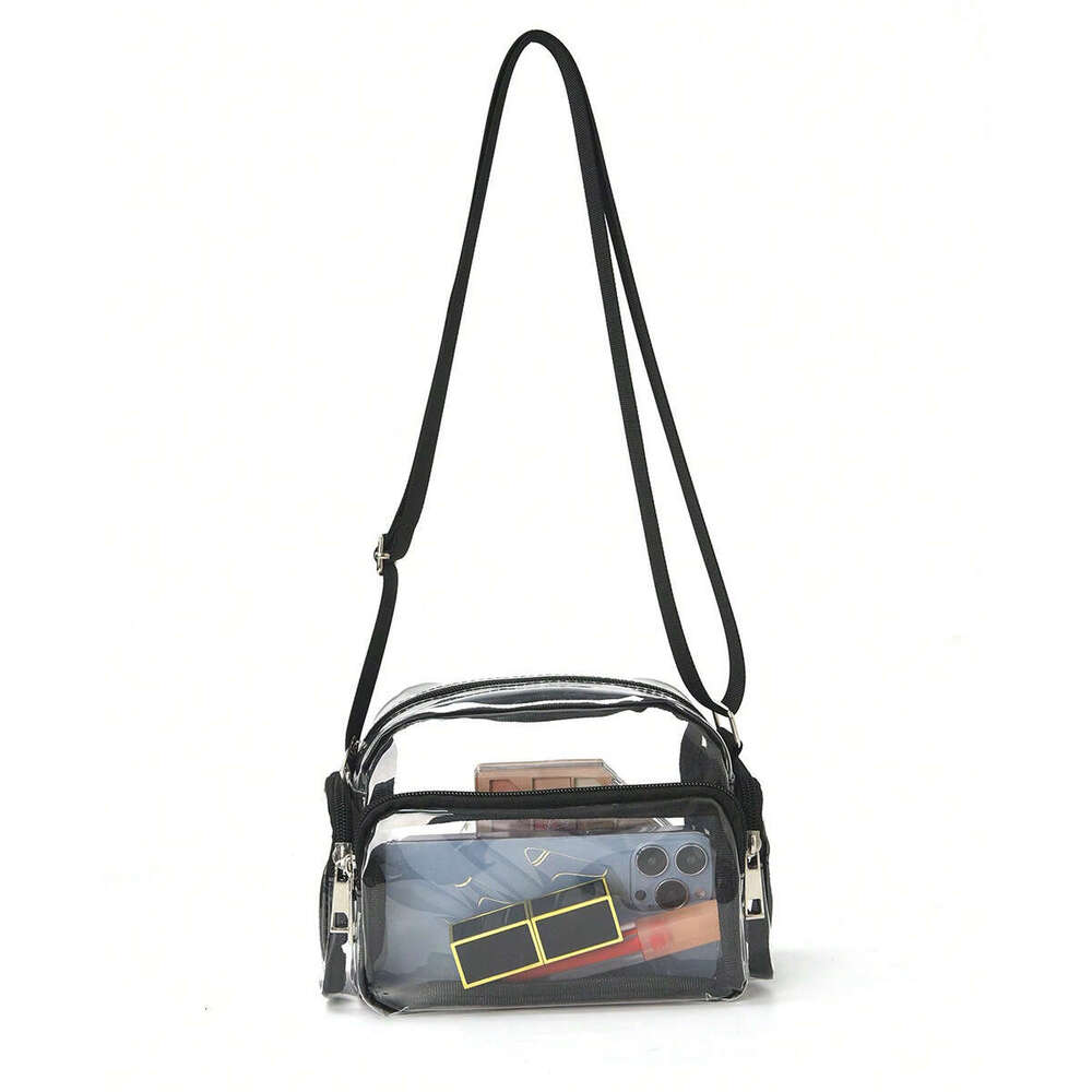 Transparent diagonal for women, PVC waterproof summer single shoulder bag, multi-color multi opening crossbody bag