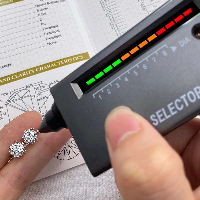 GRA 0.5-1CT Brilliant Snowflake Real Moissanite Diamond Stud Earrings For Women Real 925 Sterling Silver Wedding Fine Jewelry