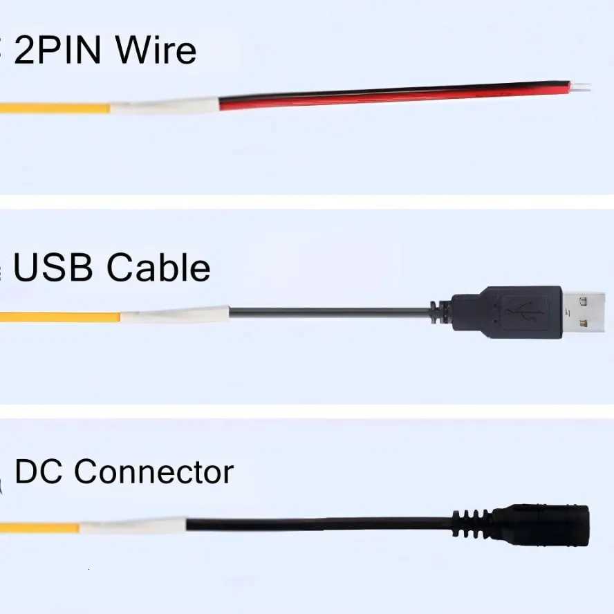 3MM Ultra Thin COB LED Strip 5V Colorful Dimmable 3000K 4000K 6000K High Density Flexible Light 400LEDs for DIY Home Decor Lamp W251112