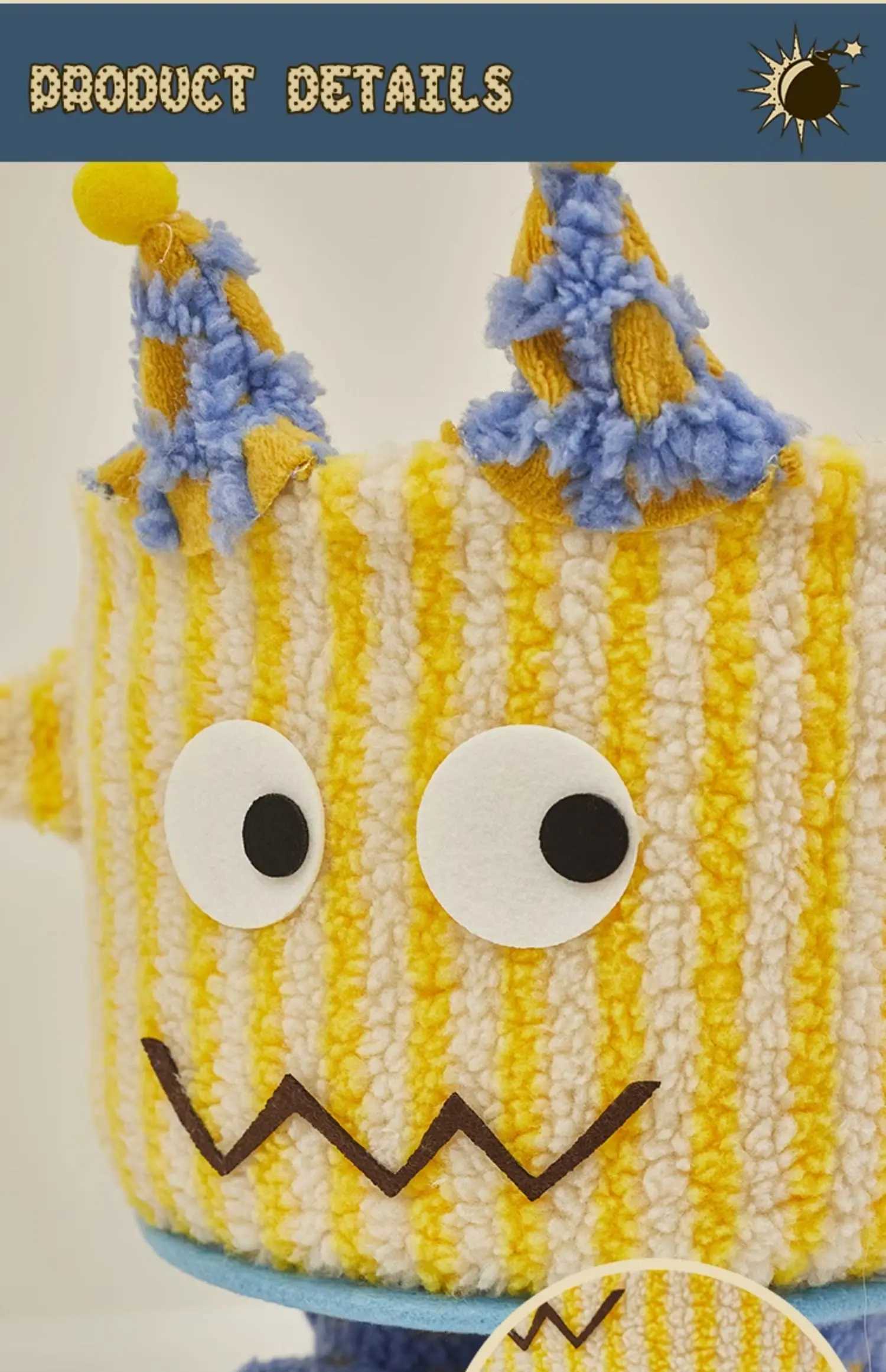 Creative Monster Storage BasketDopamine Desktop Snack Bucket Yarn Woven Basket Miscellaneous Storage BasketsCute He Decor Y251112