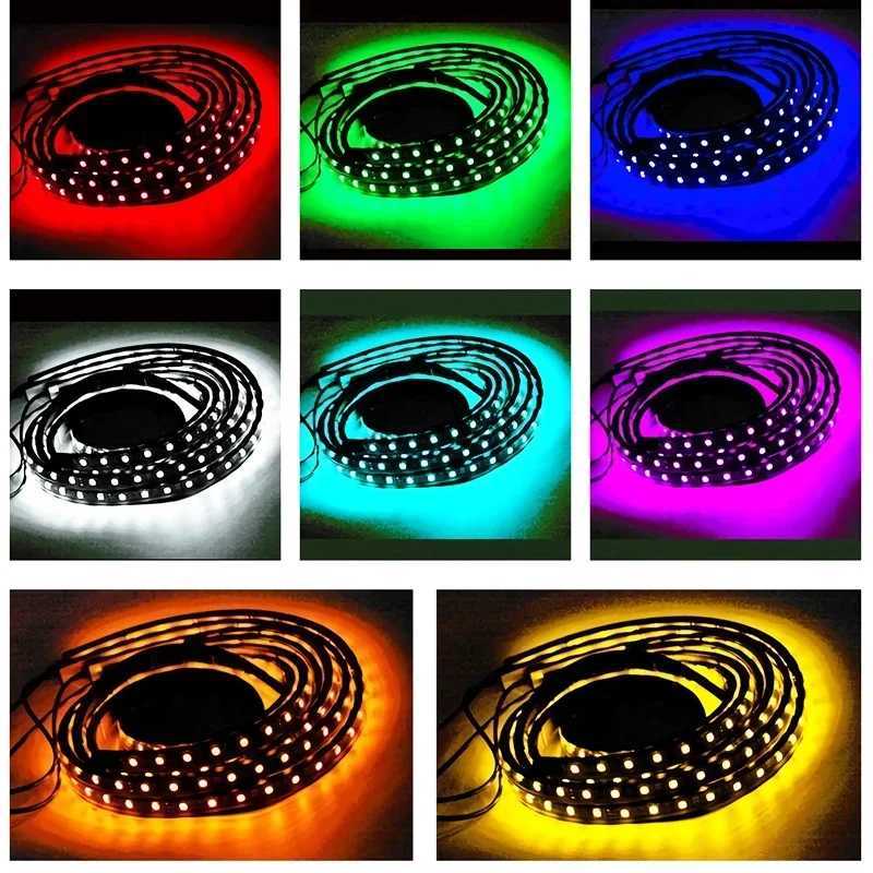Car Underglow Neon Light Vehicle Bottom LED Atmosphere Underbar Strip RGB Colorful Underlight Floor Ambient Lamp Waterproof W251112