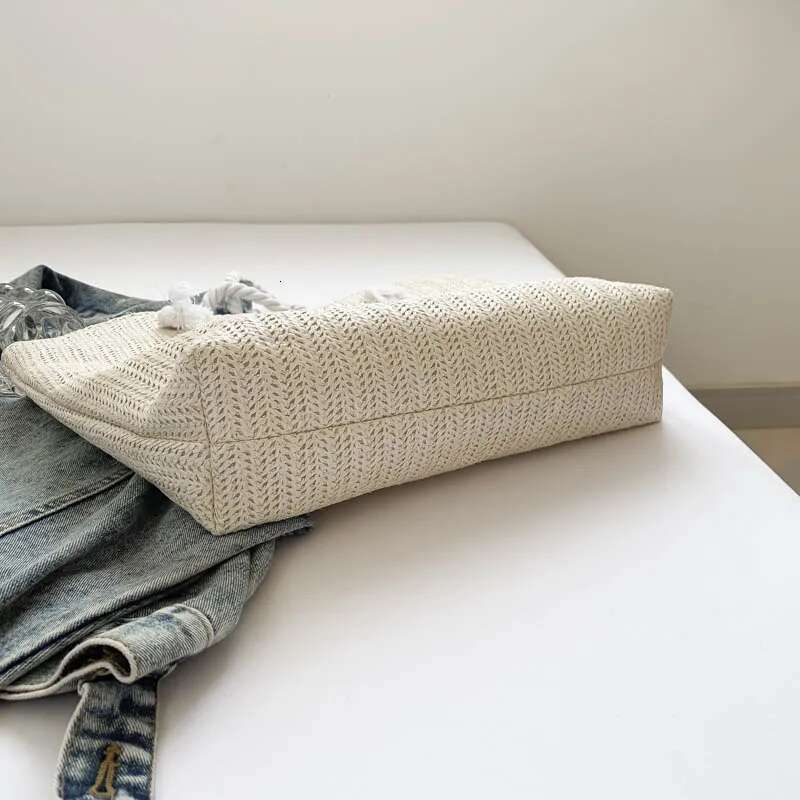 Handmade Beach Bag Trendy Straw Weave For Women Summer Brand Female Handbags Shoulder Bag Fashion Beach Basket Totes Kq1