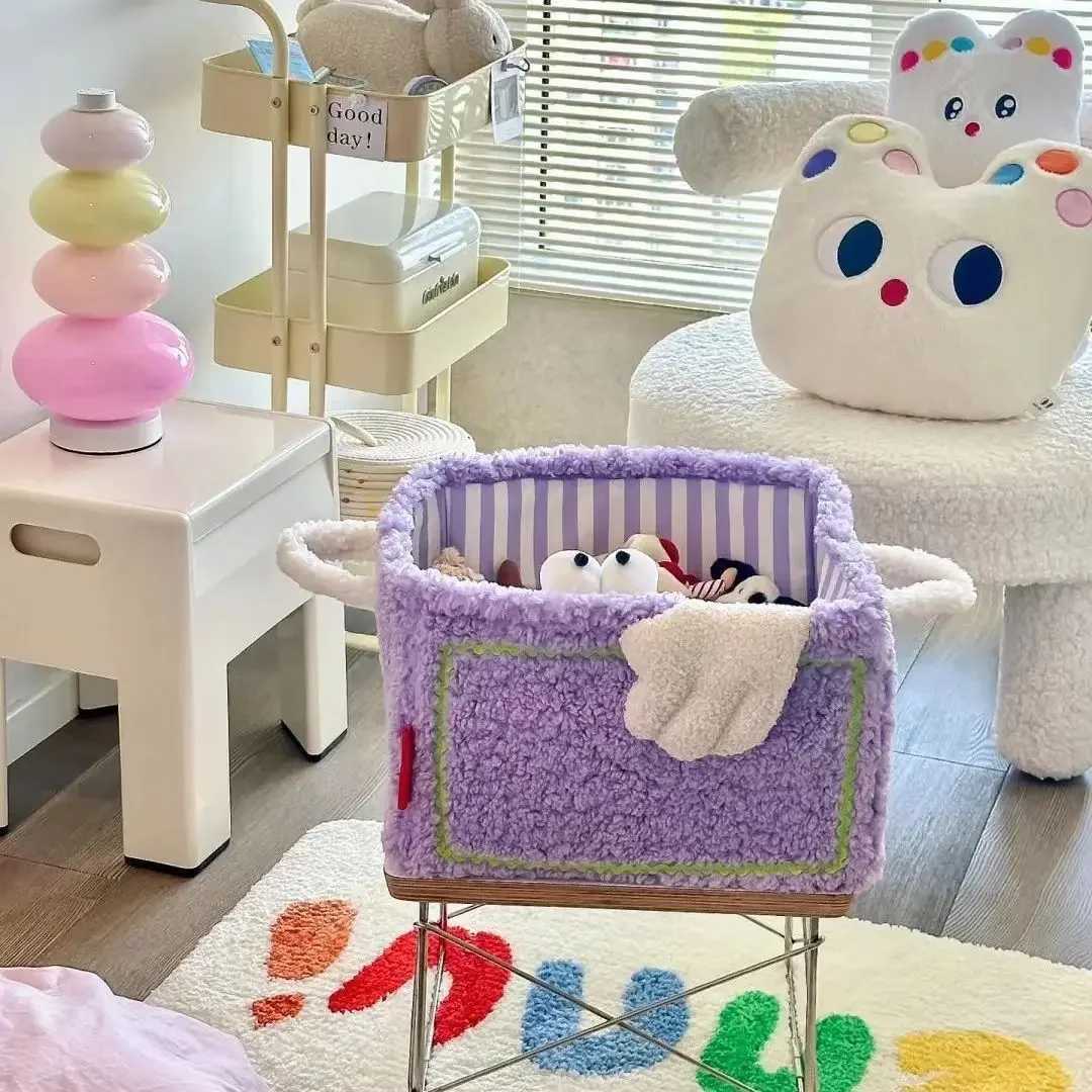 Cute Baby Diaper Bag Nappy Toys Storage Basket Kids Clothes Shoes Organizer Bedding Storage Box Childrens Ro Decoration Y251112