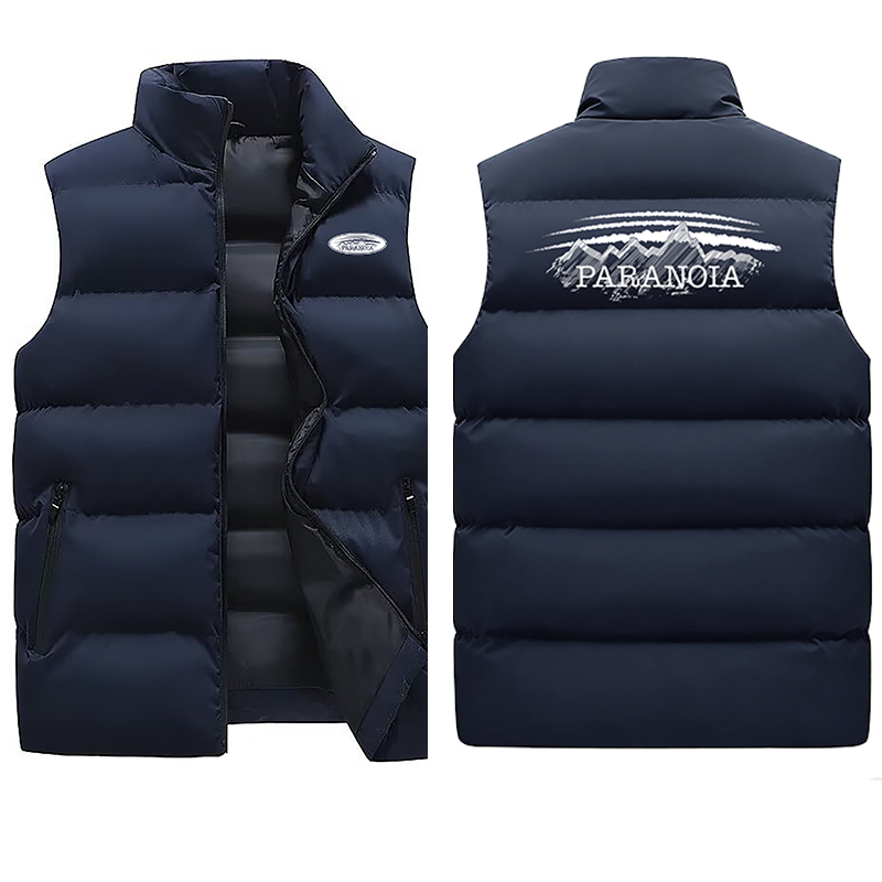 Designer Men's Down Fleece Warm High-end Patterned Print Insert The Bag Through The Side Seam Luxurious Design A Must-have For Outdoor Jogging Ve