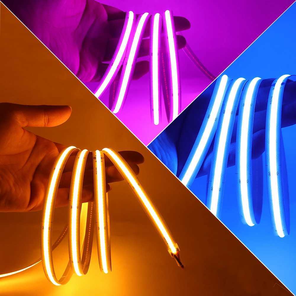 320leds/M Flexible COB LED Tape Lights USB 8mm Dotless LED Strip for Indoor Home CabinetBedroomKitchenWarm White/White W251112