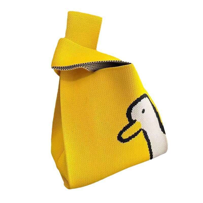 New goddess flower knitted women's vest bag, handbag, niche design, versatile, personalized and casual