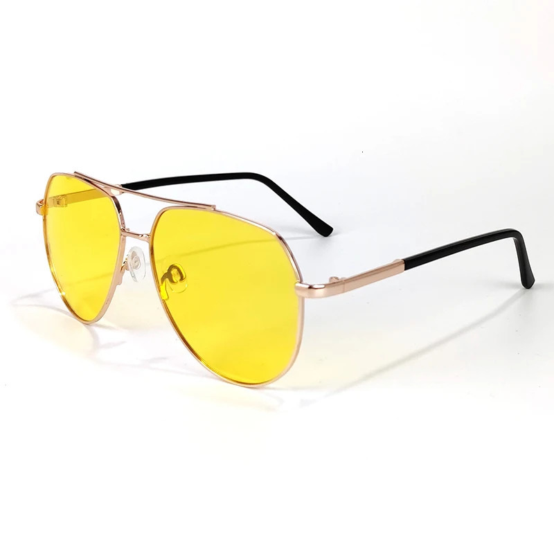 Aviation Polarized Sunglasses For Men Women Fashion Vintage Trend Night Vision Driving Fishing Yellow Sun Glasses 2025 251013