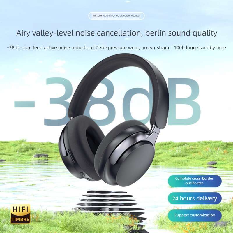 Famous Brand New Over Ear Headphones Long Battery Life ANC Active Noise Cancelling Hifi High Quality Wireless Bluetooth Earphones