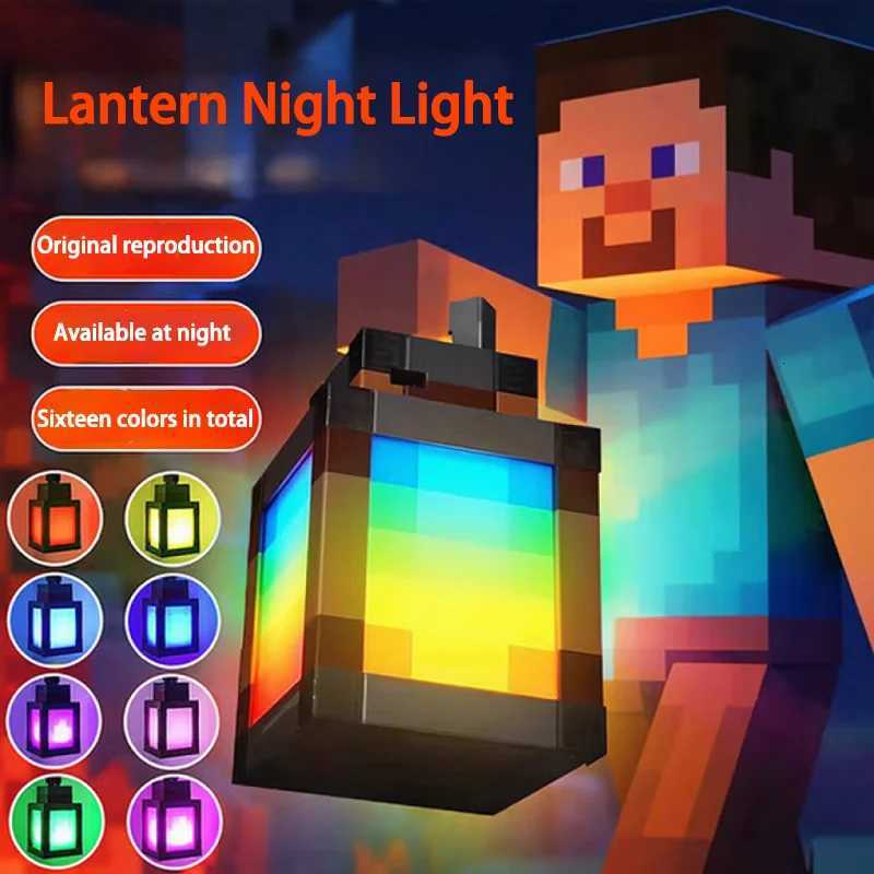 Luminous Lantern Nightlight Rechargeable Game Pixel Light Surrounding ChildrenS Bedroom Atmosphere Light Home Decor Ornament W251112