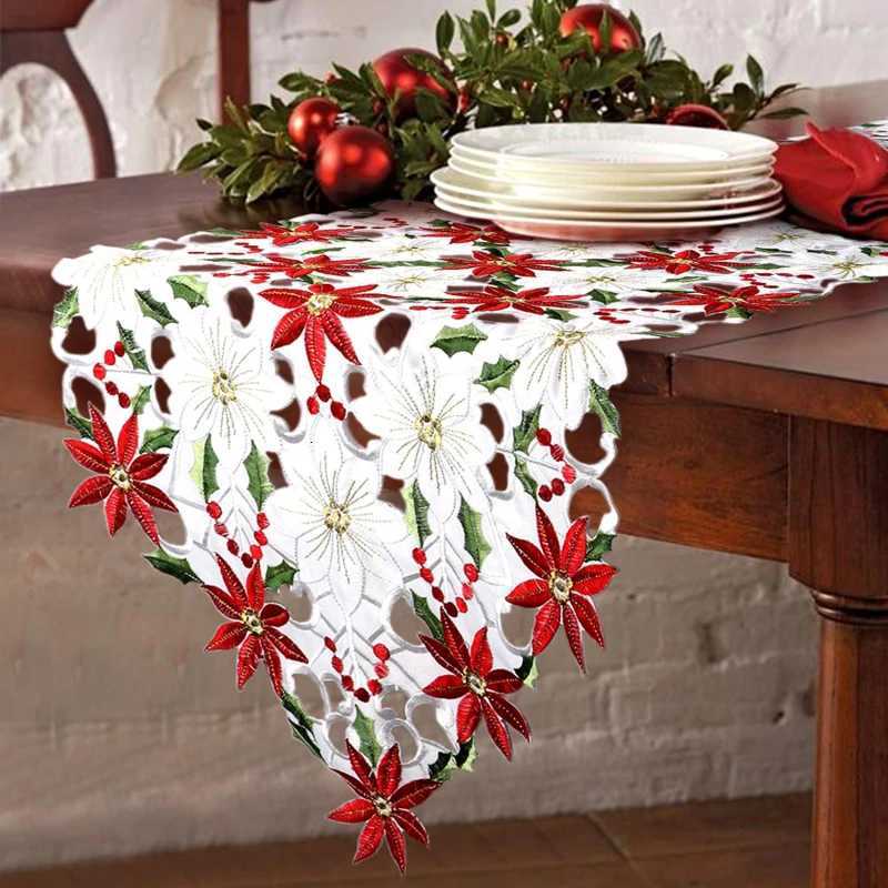 Christmas Neutral Table Decorations For Christmas Holly Luxury X Table Embroidered Inch Runner Table Christmas 70 15 Water Tablecloth Y251113