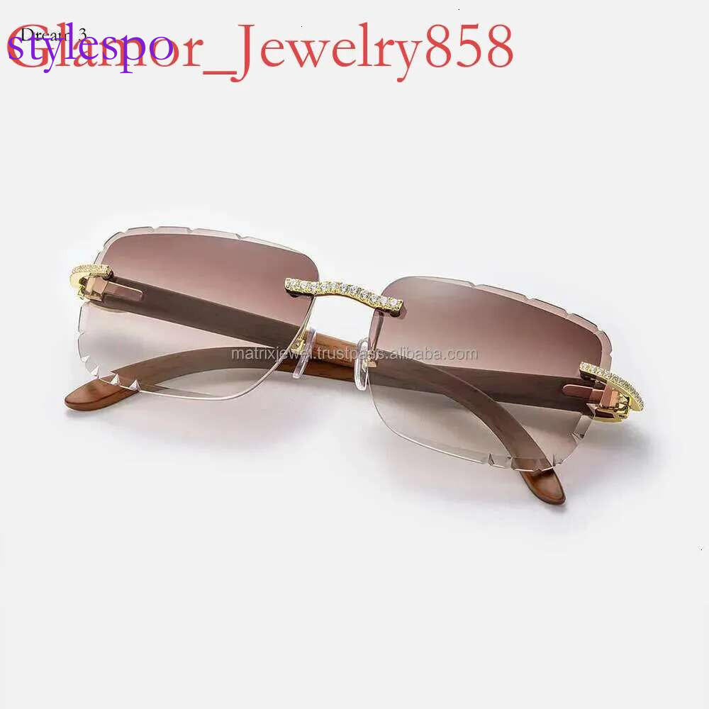 Rapper Jewelry D Color Moissanite Dia Glasses Shadow Iced Out Starg Sier Sunglasses