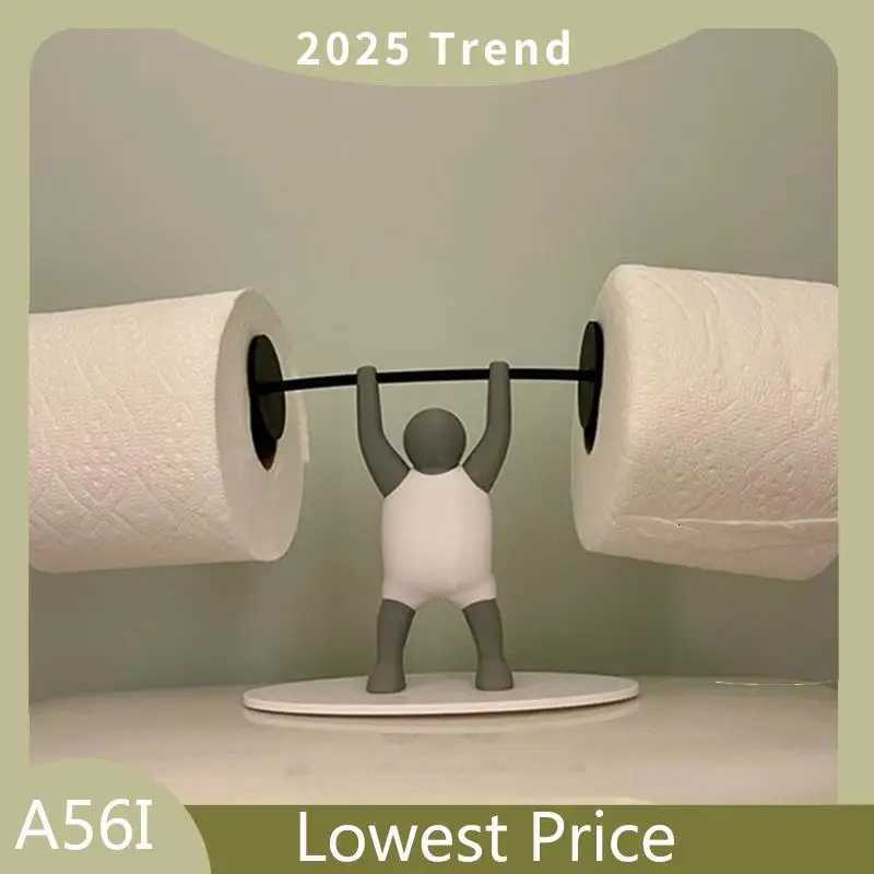 ABDD Fitness Weightlifting Man Toilet Paper Holder Intere Bathro Decoration 3D Printed Paper Holder Y251112
