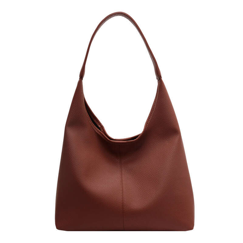 Single shoulder tote bag, large capacity Western style handbag, women's 2025 new fashionable and simple casual armpit bag