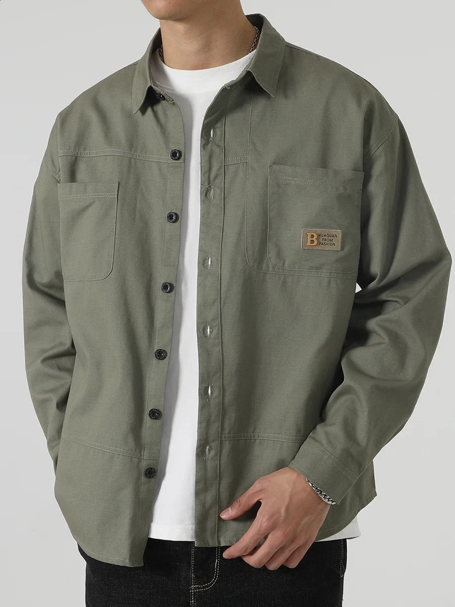 100 cotton mens long sleeved mens oversized casual oversized 5XL 6XL 7XL 8XL 9XL 10XL Plus loose spring jacket 250411